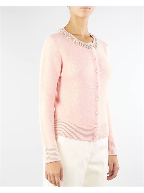 Cardigan in alpaca con gioielli Ermanno by Ermanno Scervino ERMANNO BY ERMANNO SCERVINO | Cardigan | D45EN015E82MF779